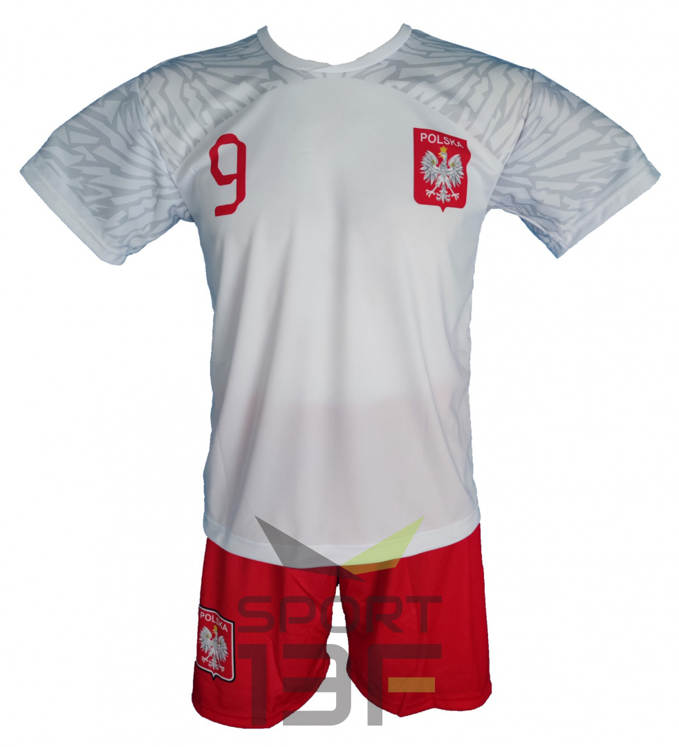 LEWANDOWSKI komplet sportowy strój piłkarski POLSKA MŚ 2022+ GRATIS