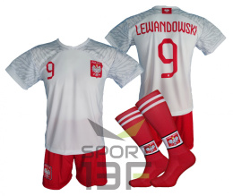 LEWANDOWSKI komplet sportowy strój piłkarski POLSKA MŚ 2022+ GRATIS