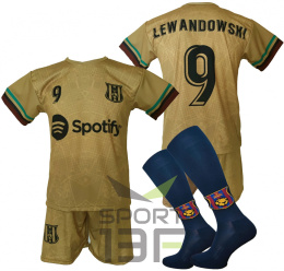 LEWANDOWSKI komplet strój piłkarski BARCELONA wyjazdowy + GRATIS