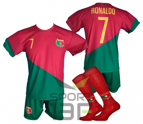 RONALDO komplet sportowy strój piłkarski PORTUGALIA dla dzieci RONALDO komplet sportowy strój piłkarski PORTUGALIA dla dzieci