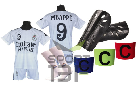 MBAPPE komplet sportowy strój piłkarski MADRYT dla dzieci MBAPPE komplet sportowy strój piłkarski MADRYT dla dzieci