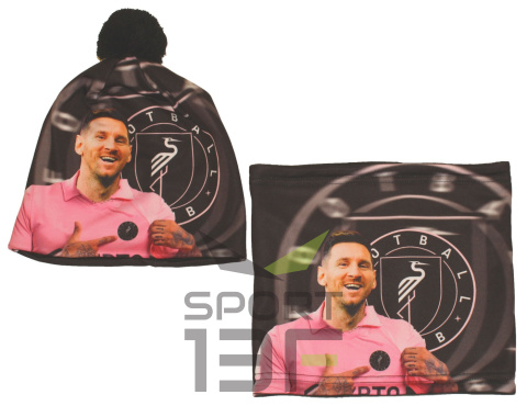 MESSI czapka i komin ocieplone polarem - komplet MESSI czapka i komin ocieplone polarem - komplet