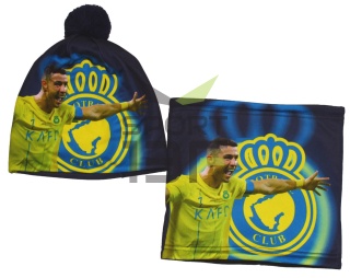 RONALDO Nassr czapka i komin ocieplone polarem - komplet
