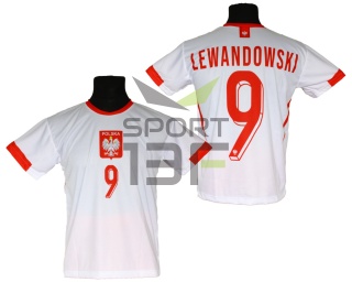 koszulka piłkarska LEWANDOWSKI t-shirt dla dziecka POLSKA MŚ2026 SK