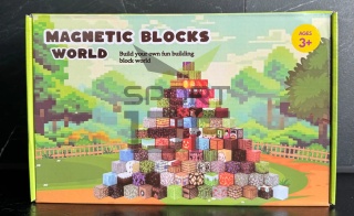 Klocki Magnetyczne Pikselowe 154 elementy – Kreatywny Mega Zestaw