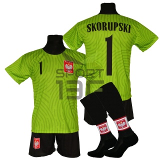 Strój piłkarski dla dzieci SKORUPSKI Polska - komplet sportowy + gratis