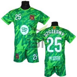 SZCZĘSNY koszulka + spodenki BARCELONA zielony dla dzieci