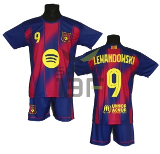 LEWANDOWSKI koszulka + spodenki BARCELONA dla dzieci