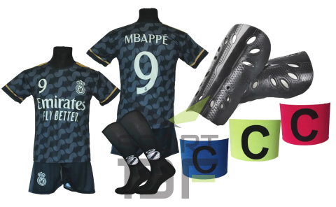 MBAPPE komplet sportowy strój piłkarski MADRYT dla dzieci LOGO MBAPPE komplet sportowy strój piłkarski MADRYT dla dzieci LOGO
