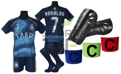 strój piłkarski dla dzieci RONALDO Al-Nassr komplet sportowy + dodatki