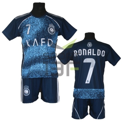 RONALDO koszulka + spodenki Al-Nassr granatowy dla dzieci