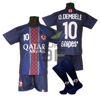 Strój piłkarski dla dzieci DEMBELE PSG - komplet sportowy