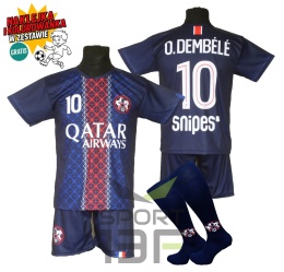 Strój piłkarski dla dzieci DEMBELE PSG - komplet sportowy + dodatki