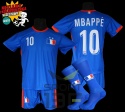 Strój piłkarski dla dzieci MBAPPE Francja - komplet sportowy + dodatki