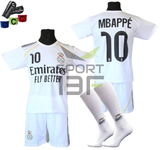 Strój piłkarski dla dzieci MBAPPE Real Madryt - komplet sportowy + gratis