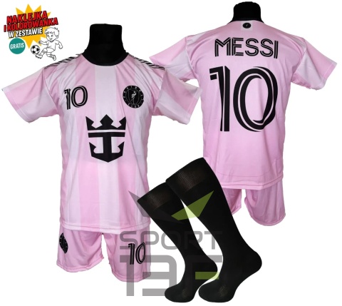 Strój piłkarski dla dzieci MESSI Miami - komplet sportowy + dodatki