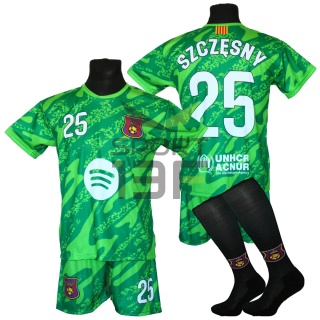 Strój piłkarski dla dzieci SZCZĘSNY Barcelona - komplet sportowy