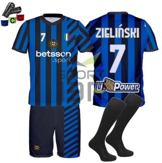 Strój piłkarski dla dzieci ZIELIŃSKI Inter - komplet sportowy + gratis
