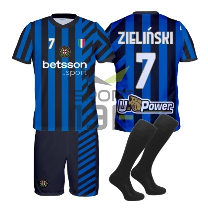 Strój piłkarski dla dzieci ZIELIŃSKI Inter - komplet sportowy
