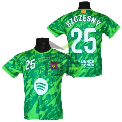 koszulka piłkarska SZCZĘSNY t-shirt dla dziecka BARCELONA zielony SK