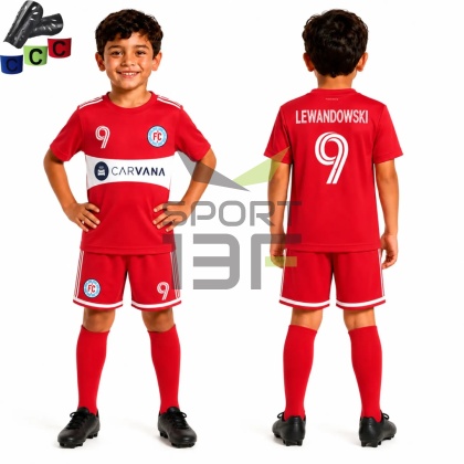 Strój piłkarski dla dzieci LEWANDOWSKI Chicago - komplet sportowy + gratis