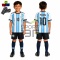 Strój piłkarski dla dzieci MESSI Argentyna - komplet sportowy + gratis