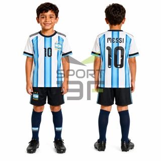 Strój piłkarski dla dzieci MESSI Argentyna MŚ2026 - komplet sportowy