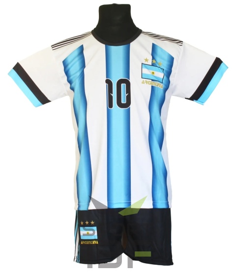 strój piłkarski Messi Argentyna dla dzieci