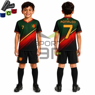 strój piłkarski dla dzieci RONALDO Portugalia komplet sportowy