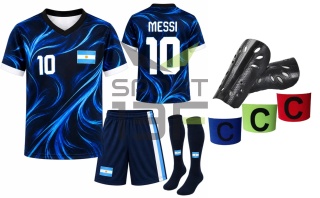 strój piłkarski dla dzieci Messi Argentyna MŚ2026 komplet sportowy 5w1