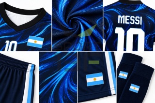 strój piłkarski dla dzieci Messi Argentyna MŚ2026 komplet sportowy 5w1