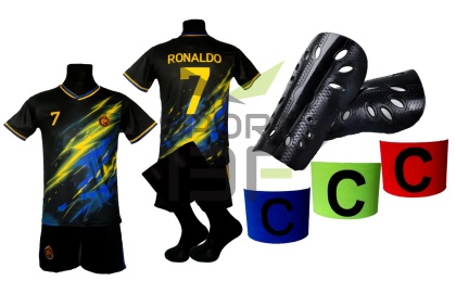 strój piłkarski dla dzieci RONALDO Al-Nassr komplet sportowy + dodatki